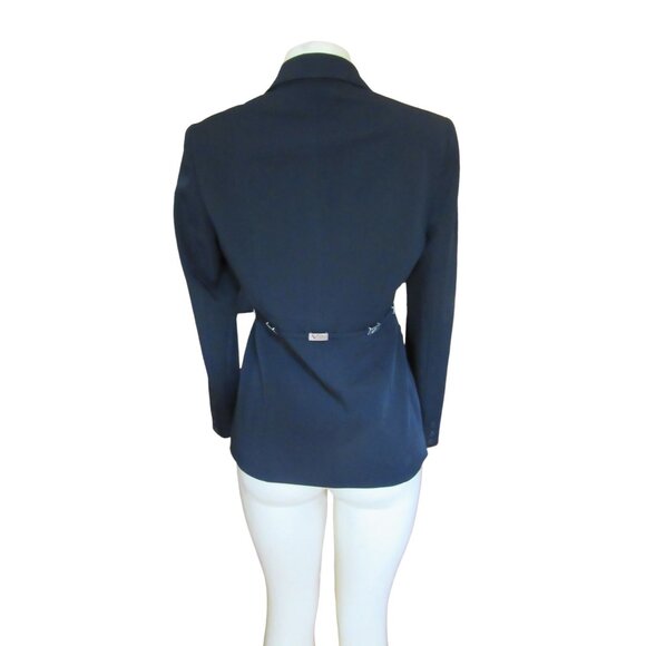 Vintage Vertigo Paris Black Blazer Jacket in Size Medium, Made in France - Picture 5 of 7